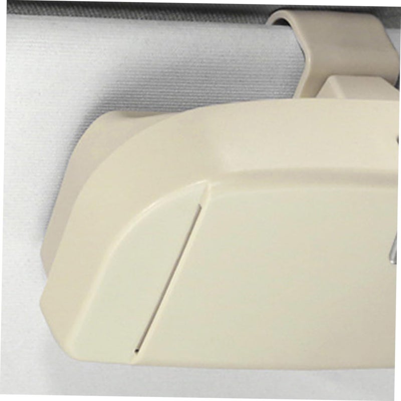 Magnetic Car Sunglass Holder Case Beige Easy Install Durable Storage Box - Image 4