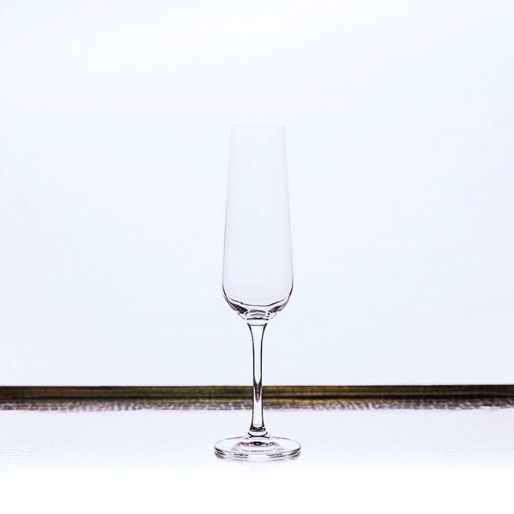 SIGNATURE HOME DECOR STUDIO SIGNATURE HOME DECOR STUDIO Bohemia Pure Crystal Strix Champagne Flutes Set of 6 200 ML Perfect for Weddings Parties Special Occasions Lightweight Dishwasher Safe Durable - Image 5
