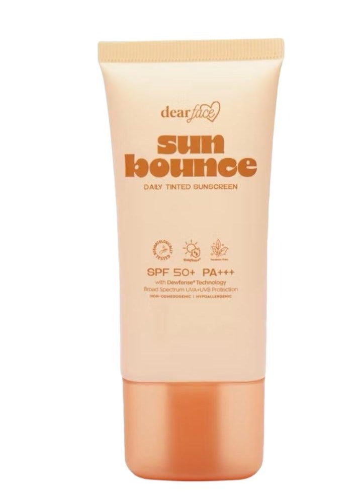 Dear face sun bounce daily tinted sunscreen