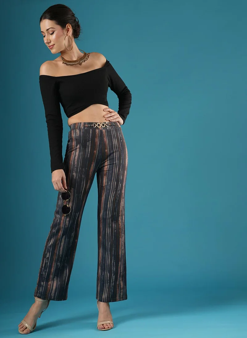 globus Globus Women Hazzy Printed Mid Rise Stretchable Treggings