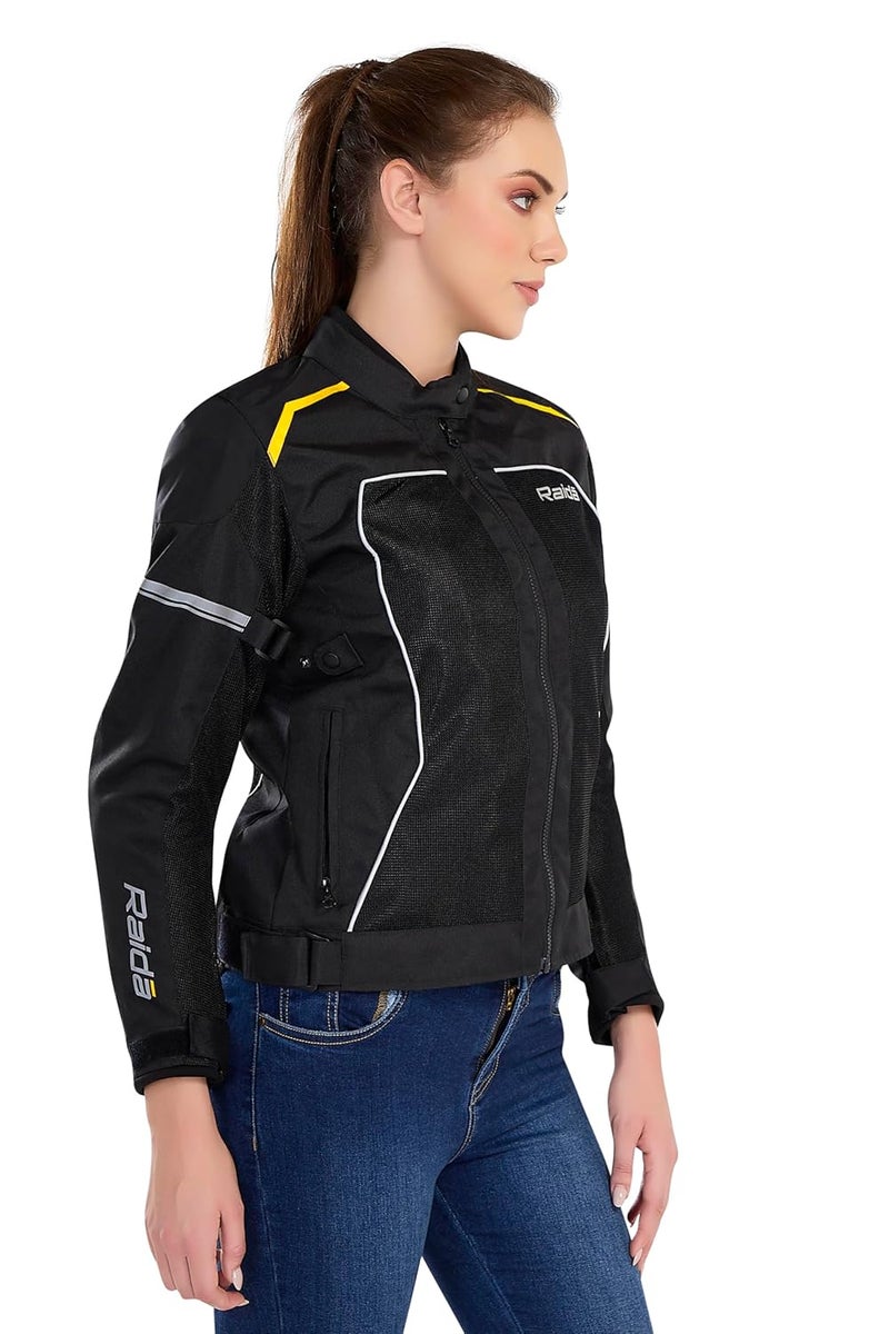 Raida Empress Women’s Riding Jacket | Level 2 CE Armour | Sleek, Feminine Fit | Lightweight & Protective | Made for Lady Riders | Ride in Style with Full Protection (XL, Hiviz) - Image 2