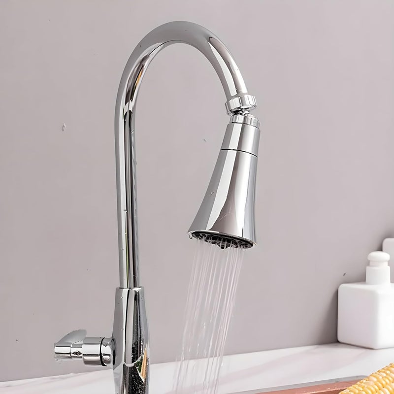 Dhyankeshwer Kitchen Water Faucet Aerator 3 Modes Universal Adjustable Splash Bubbler Water Saving Filter Shower Head Nozzle Tap Connector Faucet E Long Silver FAUCET_F head - Image 2