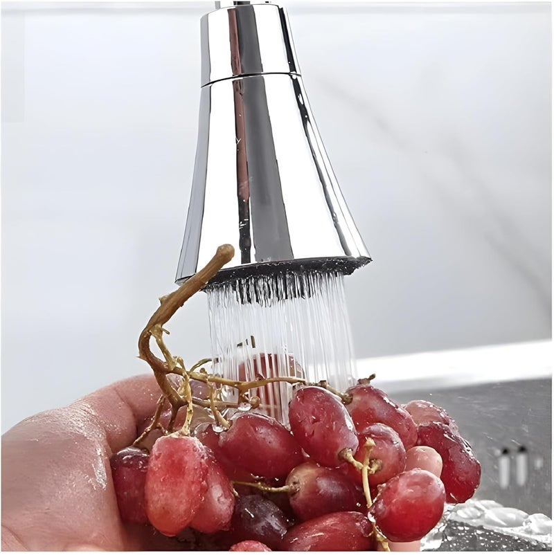 Dhyankeshwer Kitchen Water Faucet Aerator 3 Modes Universal Adjustable Splash Bubbler Water Saving Filter Shower Head Nozzle Tap Connector Faucet E Long Silver FAUCET_F head - Image 4