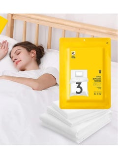 Super ZYouth 3pcs Disposable Bed Sheets for Travel, Portable Disposable Bedding Set with Bed Sheet*1/Quilt Cover*1/Pillowcases*1 Disposable Bed Sheets  - Image 1