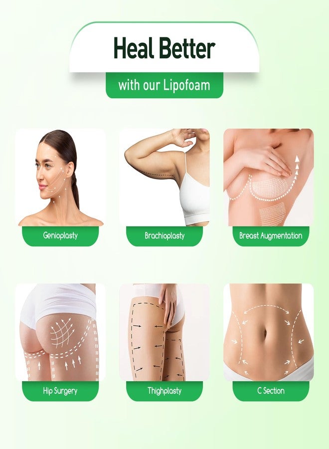 ACUPLUSH 5 Pack Lipo Foam Pads - Post Surgery Ab Board for Liposuction Recovery, Flattening Abdominal Compression Garments for Tummy Tuck Surgery (8” x 11” x 0.5”) - Image 3