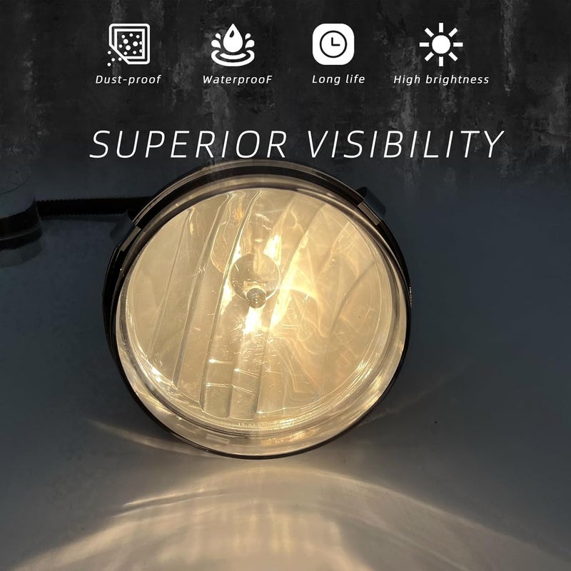 Boxlight Fog Lights for 2007-2013 GMC Sierra 1500 & 2007-2014 Sierra 2500/3500 - 1 Pair with 880 12V 27W Bulbs - Image 2