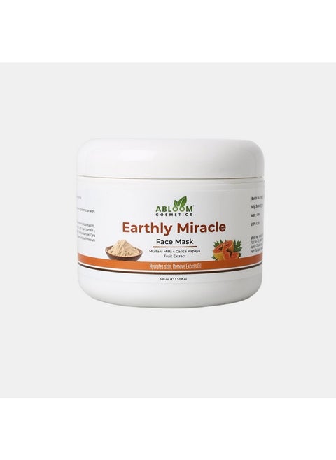 Cosmetics Earthy Miracle Face Mask With Multani Mitti & Carica Papaya Fruit Extract 100Ml Hydrating And Oilcontrol Formula