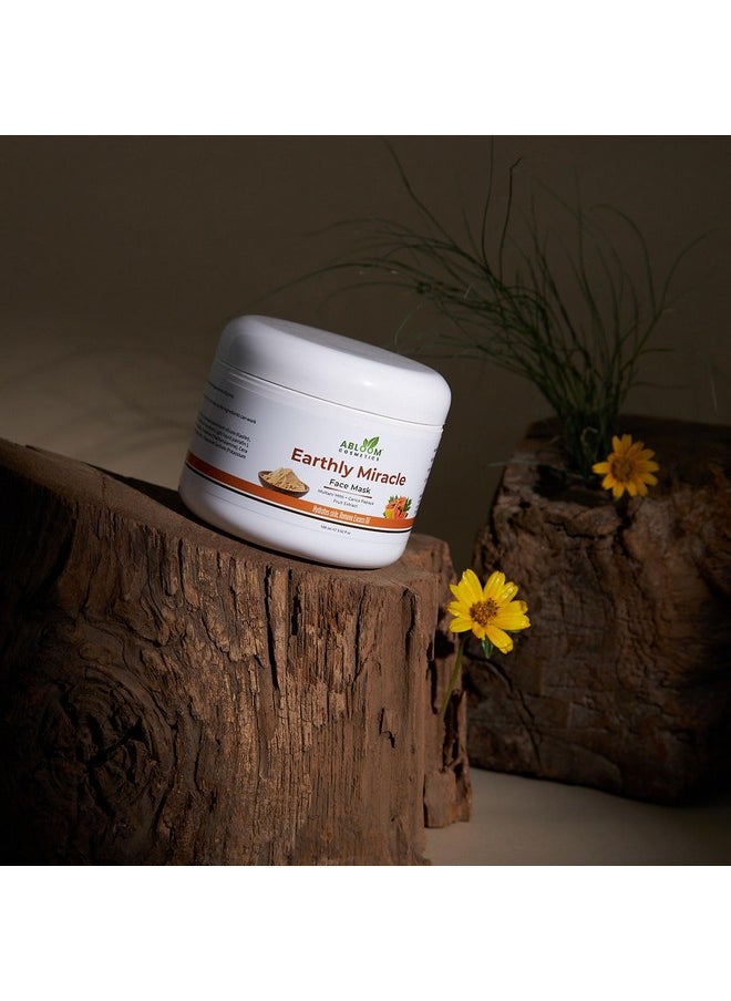 Abloom Cosmetics Earthy Miracle Face Mask With Multani Mitti & Carica Papaya Fruit Extract 100Ml Hydrating And Oilcontrol Formula  - Image 2