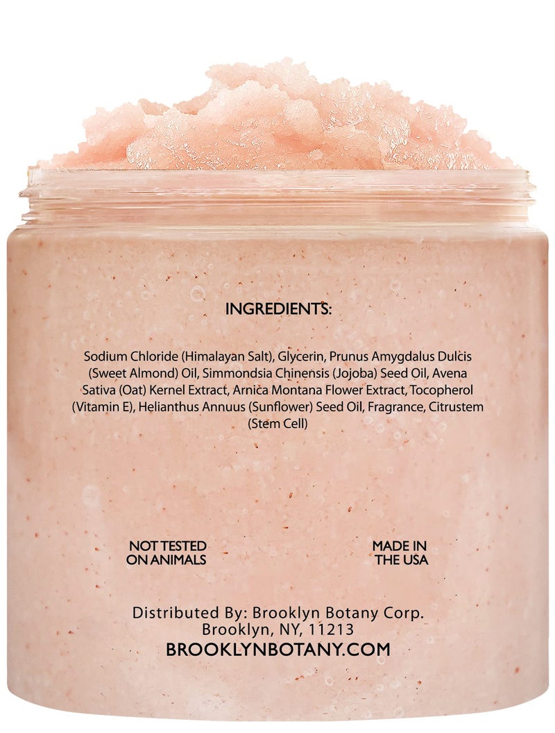 Brooklyn Botany Himalayan Salt & Stem Cell Body Scrub - Moisturizing and Exfoliating Body, Face, Hand, Foot Scrub - Fights Stretch Marks, Fine Lines, Wrinkles - Great Gifts for Women & Men - 10 oz - Image 3