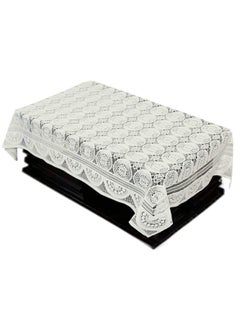 Kuber Industries Kuber Industries Exclusive Table Cloth|Cotton Center Table cover|Table Sheet For dining, Party, Events|Finest Cotton & Washable|Indoor And Outdoor Use "60 x 40" (Cream)  - Image 3