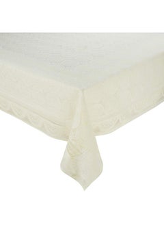 Kuber Industries Kuber Industries Exclusive Table Cloth|Cotton Center Table cover|Table Sheet For dining, Party, Events|Finest Cotton & Washable|Indoor And Outdoor Use "60 x 40" (Cream)  - Image 2