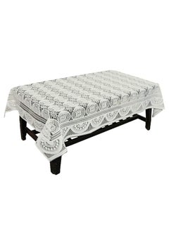 Kuber Industries Kuber Industries Exclusive Table Cloth|Cotton Center Table cover|Table Sheet For dining, Party, Events|Finest Cotton & Washable|Indoor And Outdoor Use "60 x 40" (Cream)  - Image 1