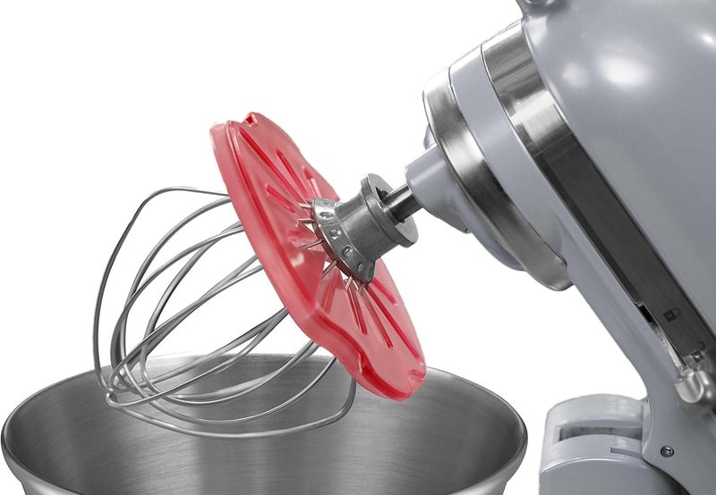Whisk Wiper® PRO لخلاطات الوقوف - اخلط دون فوضى - ملحق خلاط الوقوف المثالي - متوافق مع خلاطات الوقوف KitchenAid ذات الرأس المائل - سعة 4.5 و5 لتر (اللون: أحمر) - Image 1