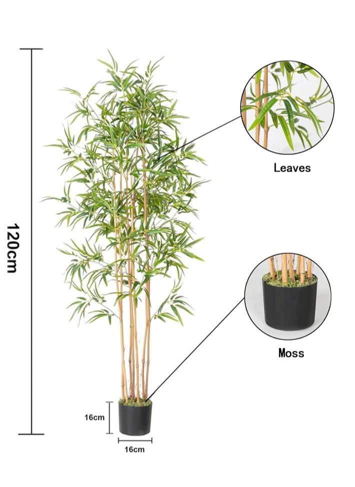 dida-cosmos - Artificial Tree, Real Touch Technology Feels Nearly Natural Fake Bamboo Silk Plant with 6 Trunks Plant with 1,000+ Natural Lifelike Leaves in  for Modern Home Decor indoor,outdoor And Office Use,Housewarming And Office Gift - Image 1