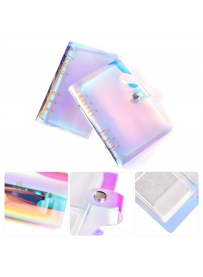 KADS Nail Stamp Plate Stamping Plates Cases Stamp Nail Stencil Holographic Nail Plates Holder Case Stamping Templates Organizer Collection Manicure Template (Case with 16 Square Slots) - Image 1