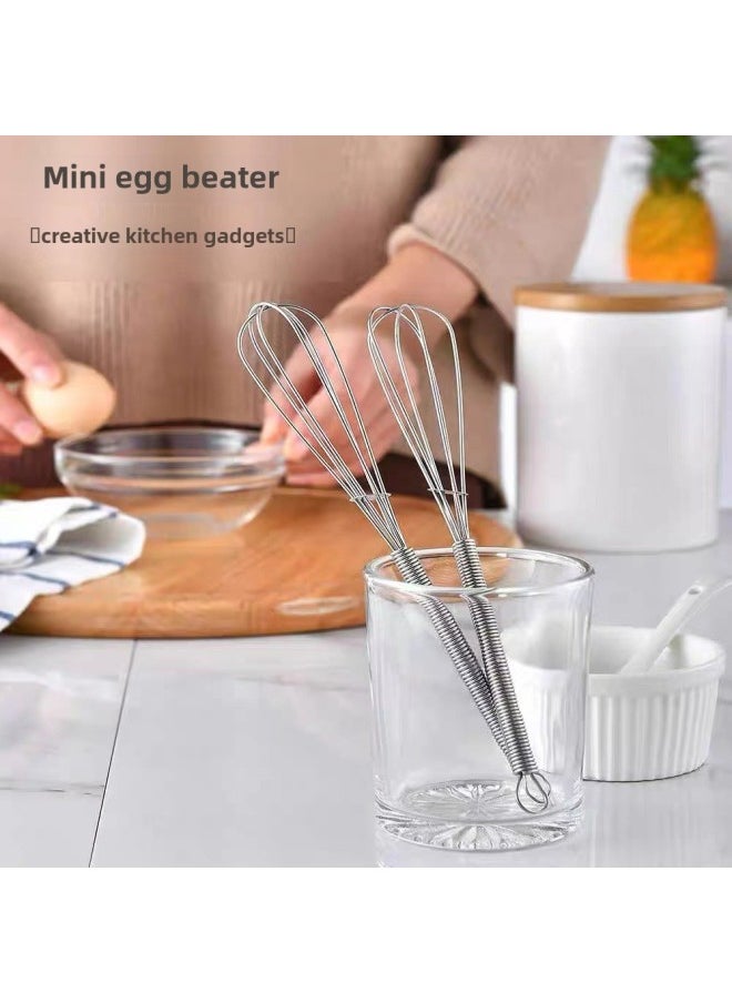 Generic - Manual Egg Beater Mini Manual Spring Handle Egg Beater Three-line Egg Blender Kitchen Household Beater-Color:Plastic Egg Beater Green - Image 1