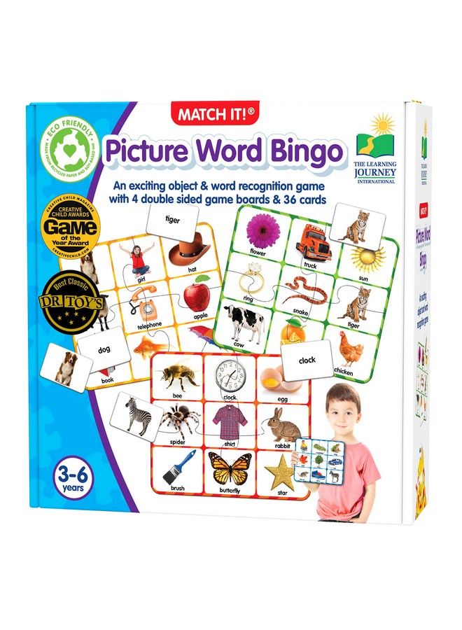 THE LEARNING JOURNEY Match It! Picture Word Bingo Multi Color - Image 1