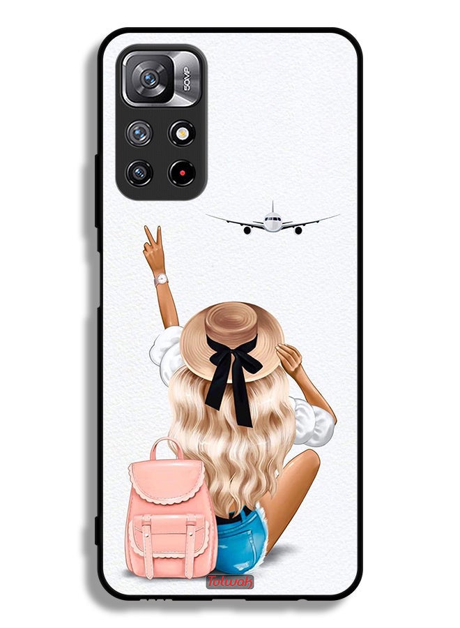 Tolwak Xiaomi Redmi Note 11 4G Protective Case Cover Girl Love Travel - Image 2