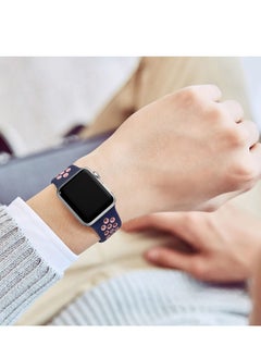 Generic Compatible with Apple Watch Band 45mm 44mm 42mm 49mm ,Soft Silicone Sport Breathable Replacement Band Compatible for Apple Watch SE iWatch Series 7 8 6 5 4 3 2 1 ultra,(Blue/Pink)  - Image 5