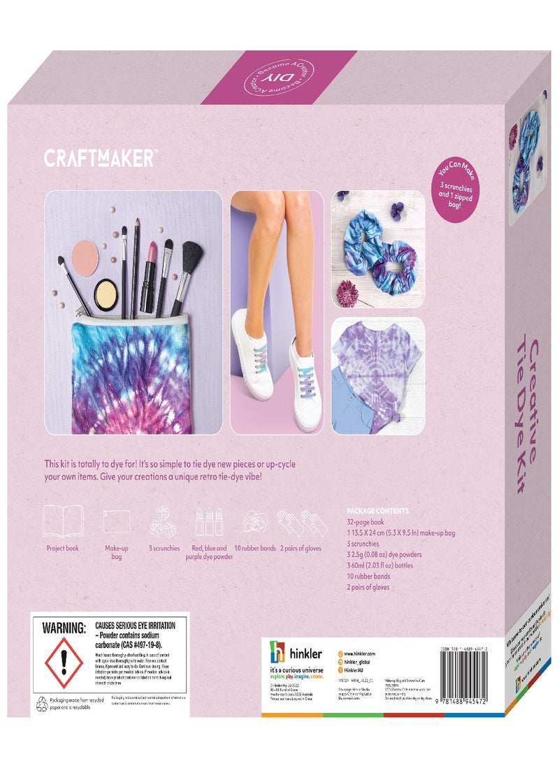 Hinkler Hinkler Craft Maker Creative Tie Dye Kit – DIY T-Shirt & Fabric Dyeing Set for Kids, Includes Vibrant Colors, Tools & Instructions for Custom Designs  - Image 5