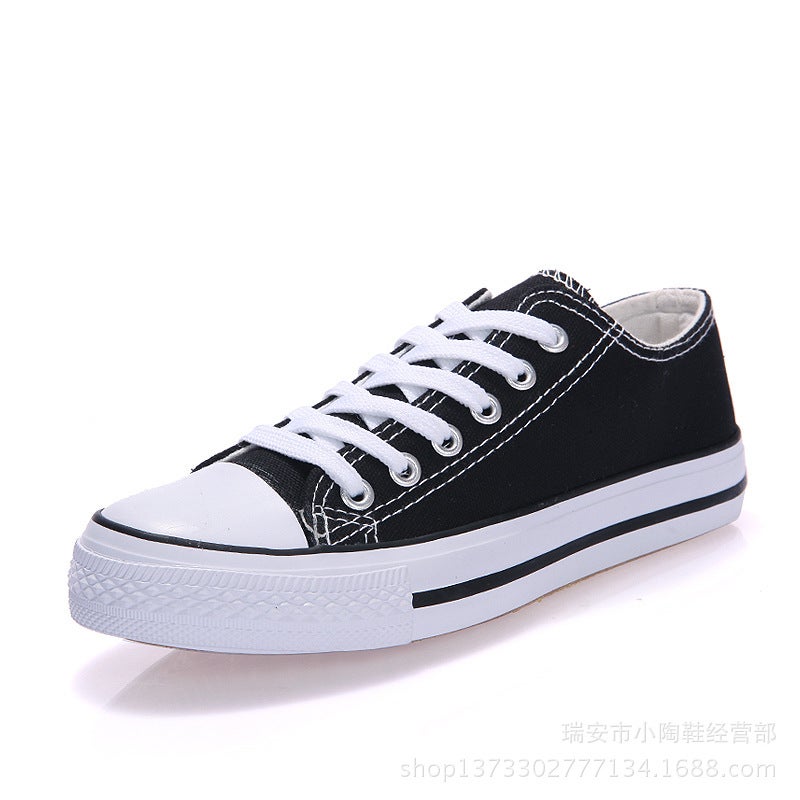 Fubu Classic Low-Top Canvas Sneakers Women A01 Black 