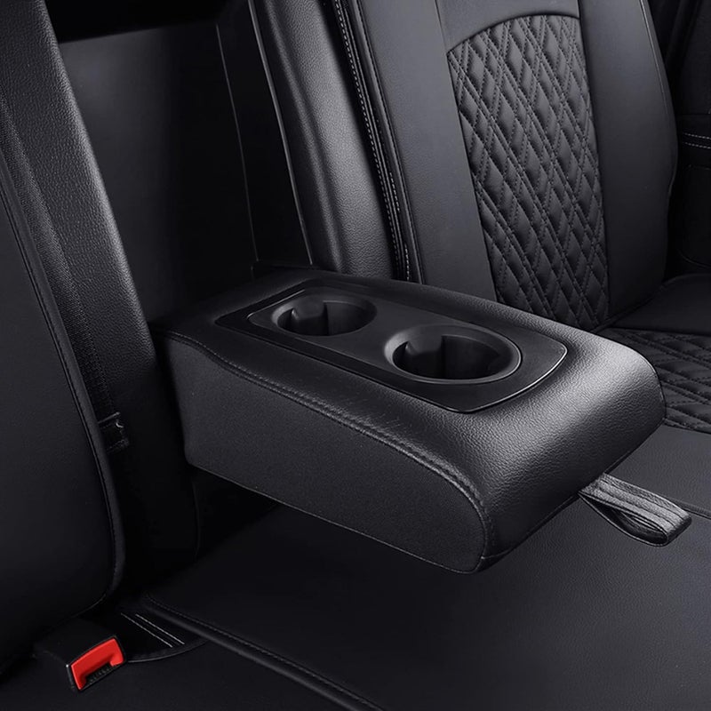 YIERTAI Custom Fit Car Seat Covers for Dodge Ram 2009-2023 1500 2010-2023 2500 3500 Pickup Mega Cab - Waterproof Leather, Black - Image 4