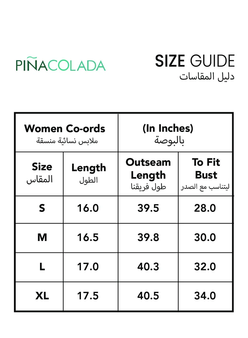 PINACOLADA Women's Yellow Ochre Draped Co-Ord Set