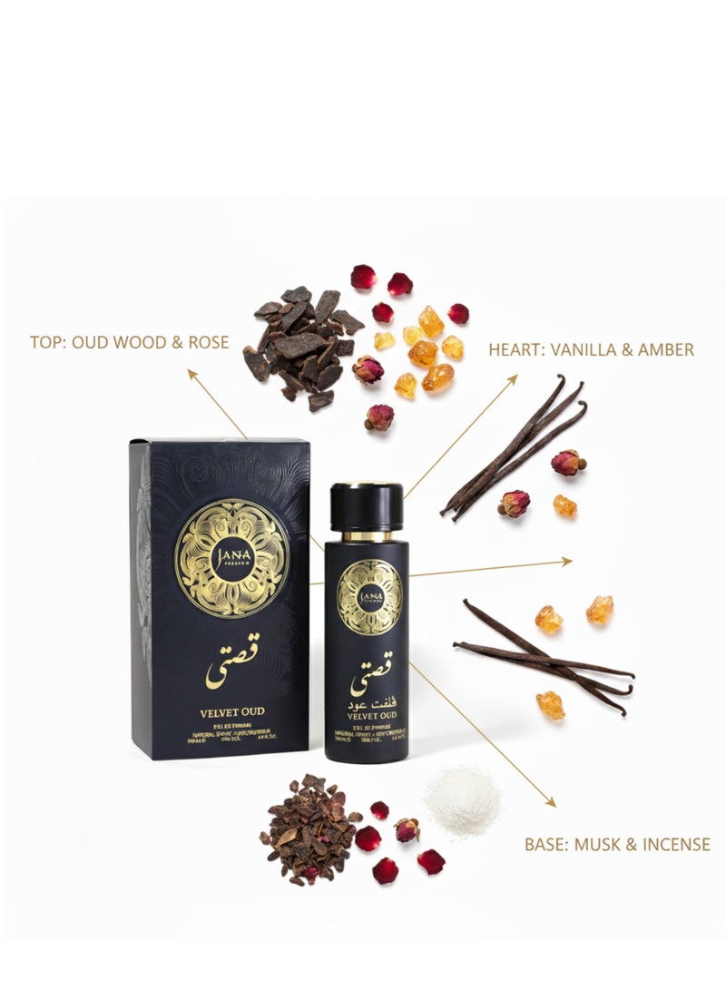 Jana Beauty Gissaty Velvet Oud EDP 100ml - Luxurious Oriental Perfume - Image 4