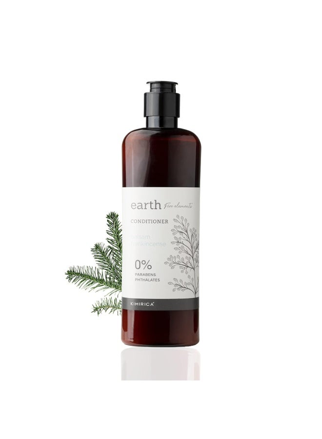 KIMIRICA Earth Smooth hair Conditioner 290 ml, with Balsam and Frankincense -Nourishes Dry Hair & Controls Frizz, For Men & Women | 100% Vegan, Paraben and SLS Free - Image 1