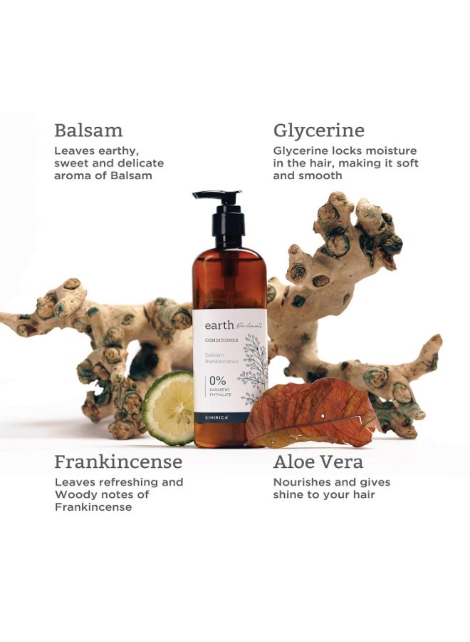 KIMIRICA Earth Smooth hair Conditioner 290 ml, with Balsam and Frankincense -Nourishes Dry Hair & Controls Frizz, For Men & Women | 100% Vegan, Paraben and SLS Free - Image 3