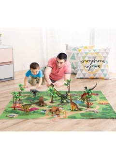 Dinosaur Toy Figure w/ Activity Play Mat & Trees, Educational Realistic Dinosaur Playset to Create a Dino World Including T-Rex, Triceratops, Velocira - pzsku/Z1FB4BDE32F9AB42D35F3Z/45/_/1678430171/caa49d50-477b-4148-ad08-7b93d76f39c8