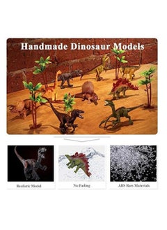 Dinosaur Toy Figure w/ Activity Play Mat & Trees, Educational Realistic Dinosaur Playset to Create a Dino World Including T-Rex, Triceratops, Velocira - pzsku/Z1FB4BDE32F9AB42D35F3Z/45/_/1678430173/4e610957-556d-49d9-9bcb-036265d659e1