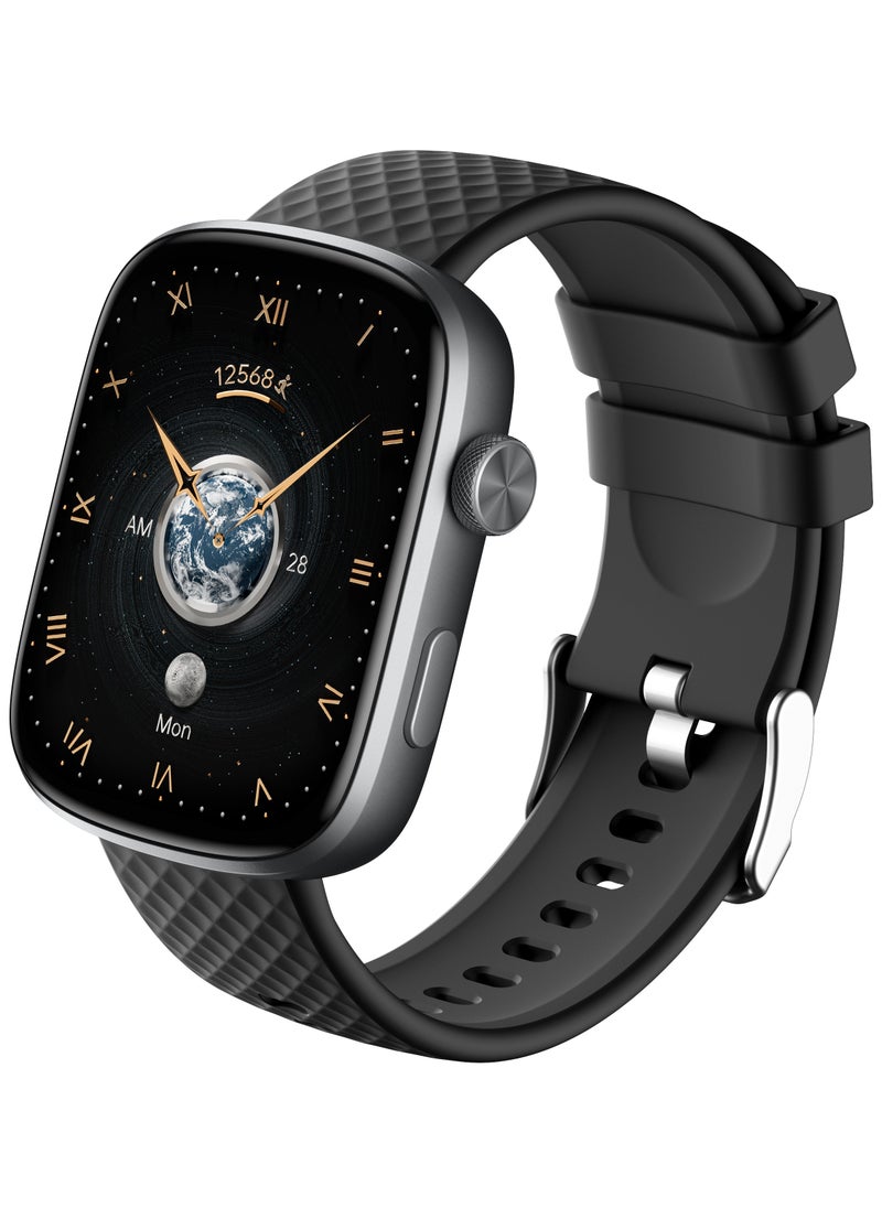 Bastec GTS8 Men's smartwatch, AMOLED Always On Display Bluetooth Call Waterproof Fitness Watch, Compatible Android iOS Black  - Image 2