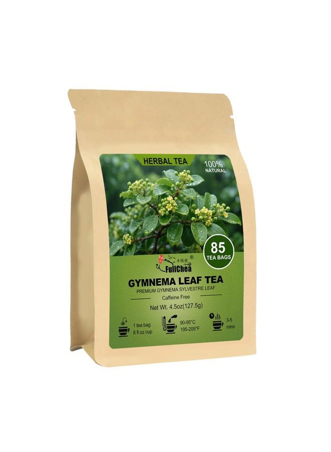 FullChea شاي أوراق الجمنيم، 85 كيس شاي، شاي جمنيم متميز - غير معدل وراثيًا - خالي من الكافيين - غني بمضادات الأكسدة ويدعم الهضم - Image 1