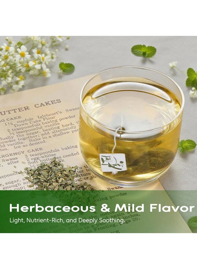 FullChea شاي أوراق الجمنيم، 85 كيس شاي، شاي جمنيم متميز - غير معدل وراثيًا - خالي من الكافيين - غني بمضادات الأكسدة ويدعم الهضم - Image 4