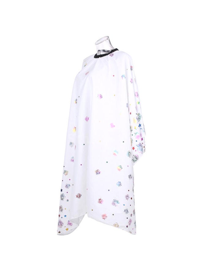 NIBEMINENT Floral Printed Salon Apron White/Pink/Blue 205g