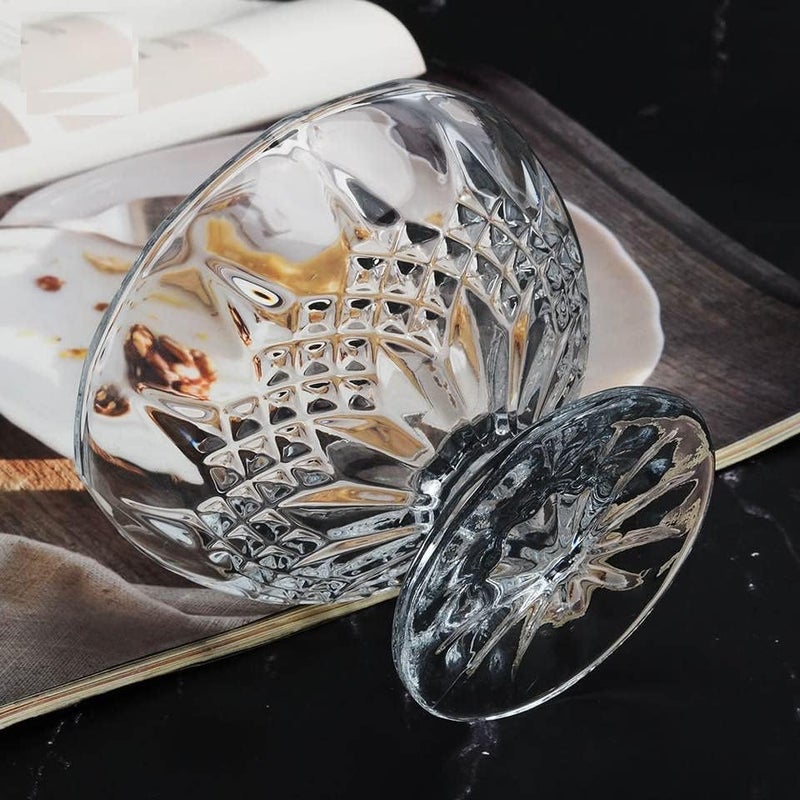 BLISS START Glass Dessert Bowls 150 ml Glass Ice Cream Cups 6 Pack Mini Trifle Footed Dessert Bowls for Dessert Sundae Ice Cream Salad Cocktail Condiment Trifle Clear - Image 4