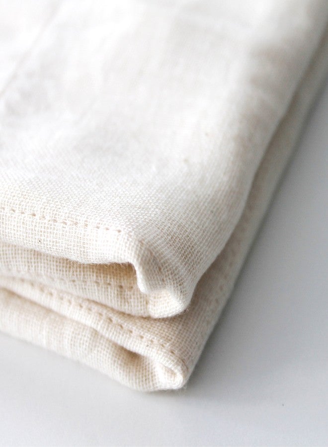 IPPINKA Nawrap 100% Organic Cotton Baby Face Cloth, Durable, Absorbent and Quick-Dry, Ivory - Image 3