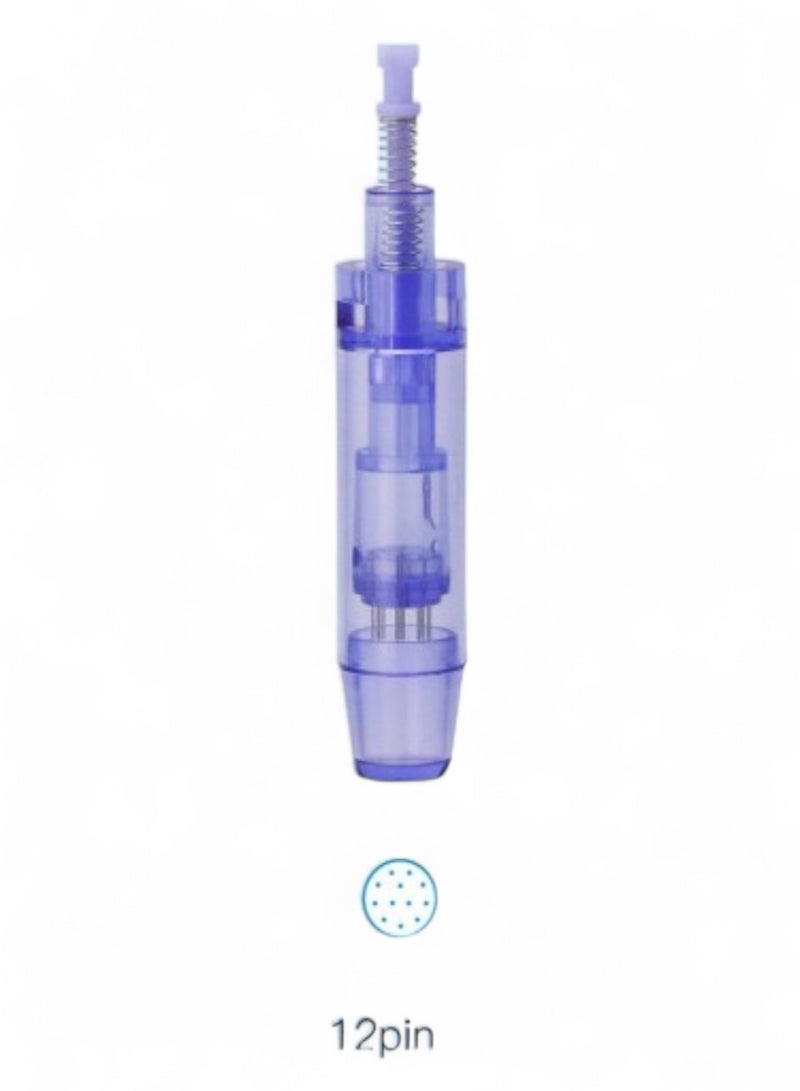Dr pen 5 pieces of Dr. Pen Derma for facial skin brightening, with original needle cartridges for Dermapen M8S, A8S, and A9, size 12. Designed for skin rejuvenation, improving facial glow, and treating skin scars, with original cartridges. Dr. Pen device – Dr. Pen Derma Pen – Dr. Pen needles – replacement derma needles for microneedling pen – Dermapen – needle – microneedling needle. - Image 2