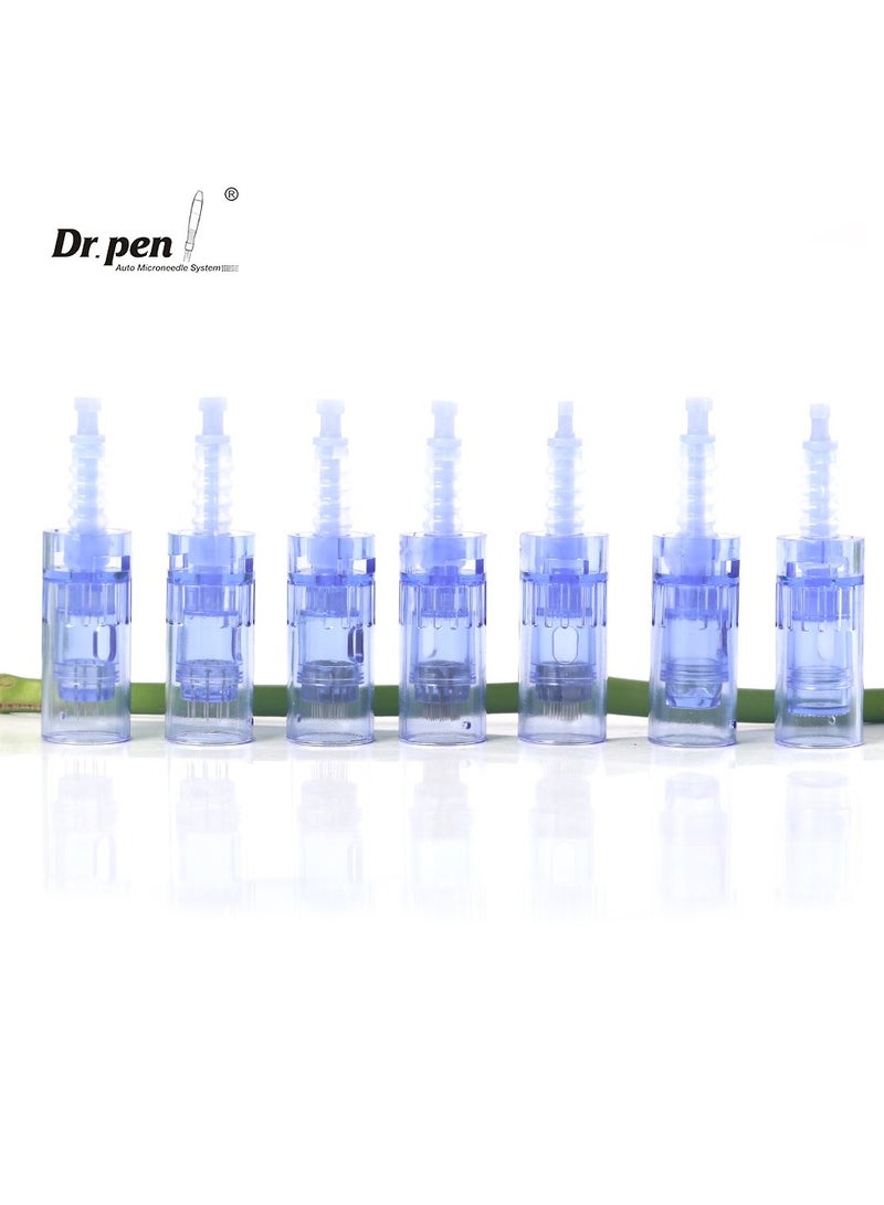Dr pen 5 pieces of Dr. Pen Derma for facial skin brightening, with original needle cartridges for Dermapen M8S, A8S, and A9, size 12. Designed for skin rejuvenation, improving facial glow, and treating skin scars, with original cartridges. Dr. Pen device – Dr. Pen Derma Pen – Dr. Pen needles – replacement derma needles for microneedling pen – Dermapen – needle – microneedling needle. - Image 1
