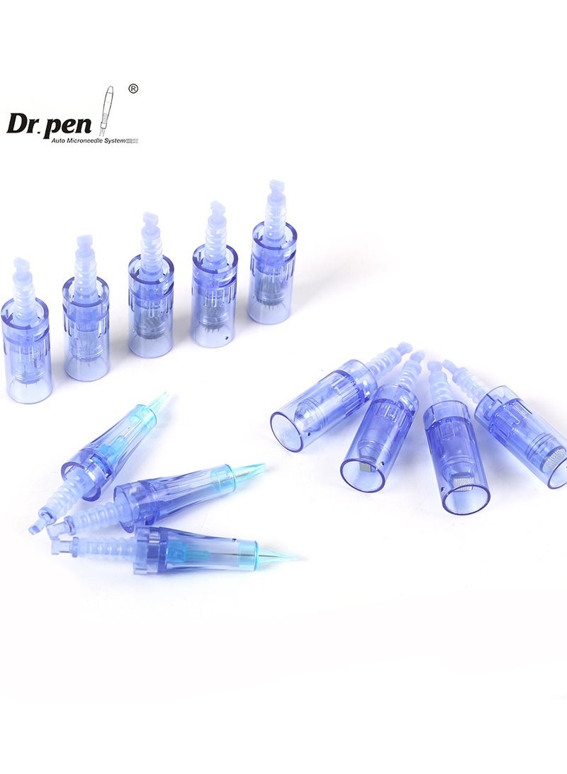 Dr pen 5 pieces of Dr. Pen Derma for facial skin brightening, with original needle cartridges for Dermapen M8S, A8S, and A9, size 12. Designed for skin rejuvenation, improving facial glow, and treating skin scars, with original cartridges. Dr. Pen device – Dr. Pen Derma Pen – Dr. Pen needles – replacement derma needles for microneedling pen – Dermapen – needle – microneedling needle. - Image 3