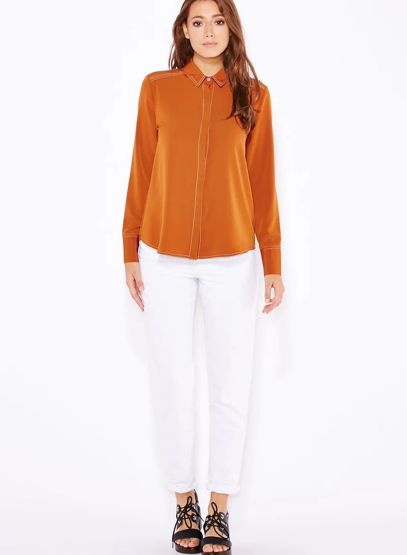 TOPSHOP Contrast Stitch Shirt