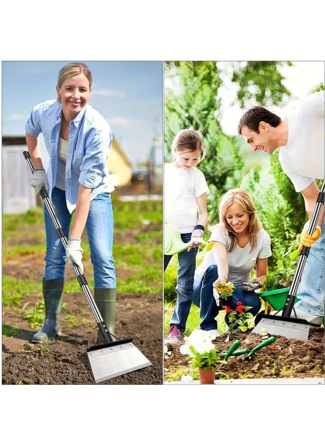 Black Heavy Duty Multi Purpose Garden Spade Hoe Lawn Edger Weeder Cultivator - Image 2