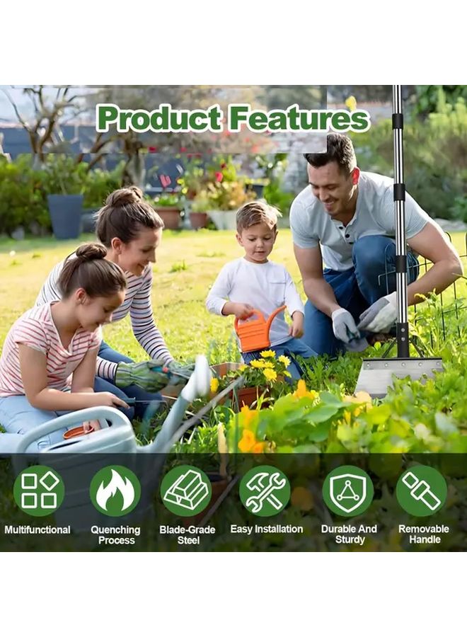Black Heavy Duty Multi Purpose Garden Spade Hoe Lawn Edger Weeder Cultivator - Image 5
