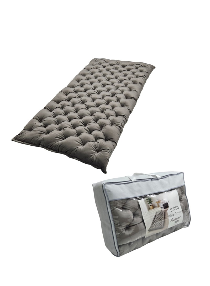 SMART HOME A luxurious floor mattress and rug with soft velvet fabric and dense polyester filling - a comfortable floor mattress for sleeping, entertaining, and home gatherings - a single, foldable mattress for everyday use - size 190×90×10 cm - (mattress with bag) - Image 5