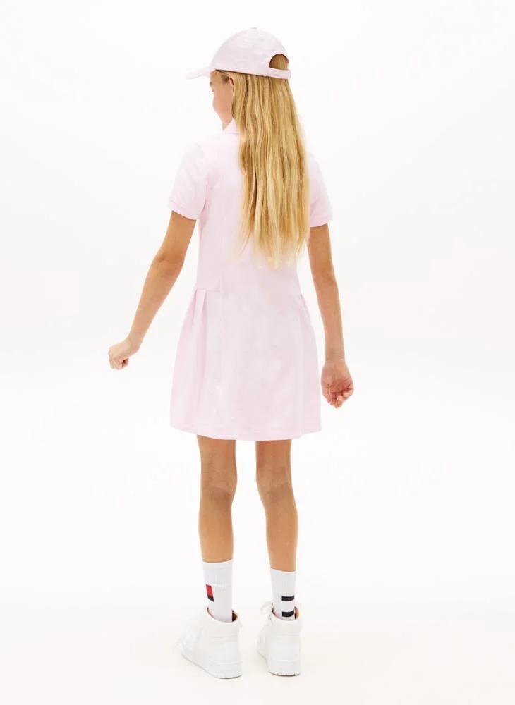 تومي هيلفيغر Kids Pleated Polo Dress