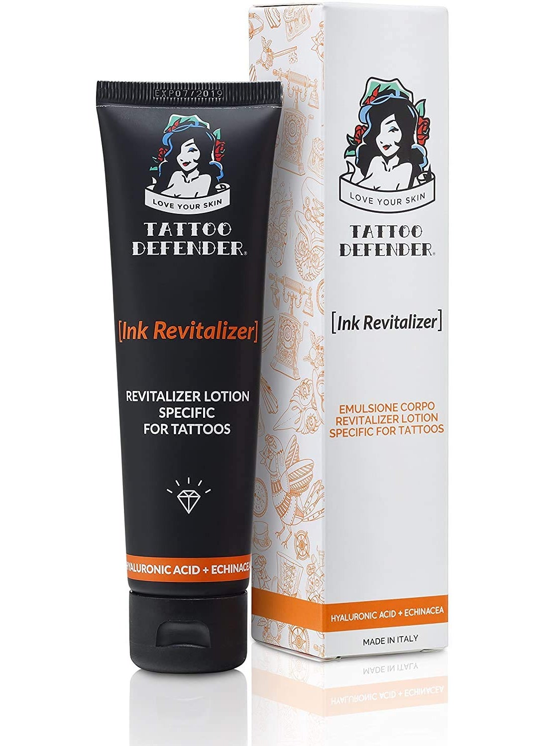 Razor Blades Club - Razor Blades Club - Tattoo Defender - INK REVITALIZER - Specific cream for the maintenance of tattoos, revives colors and black for bright and well-defined tattoos, even faded ones - 3.38 oz - Image 1