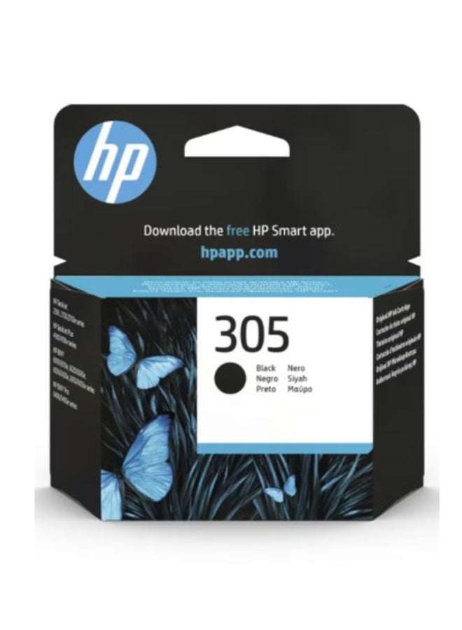 HP 305 Original Ink Cartridge Black | Works with HP Deskjet 2300, 2700, Hp Deskjet Plus Series 4100, black