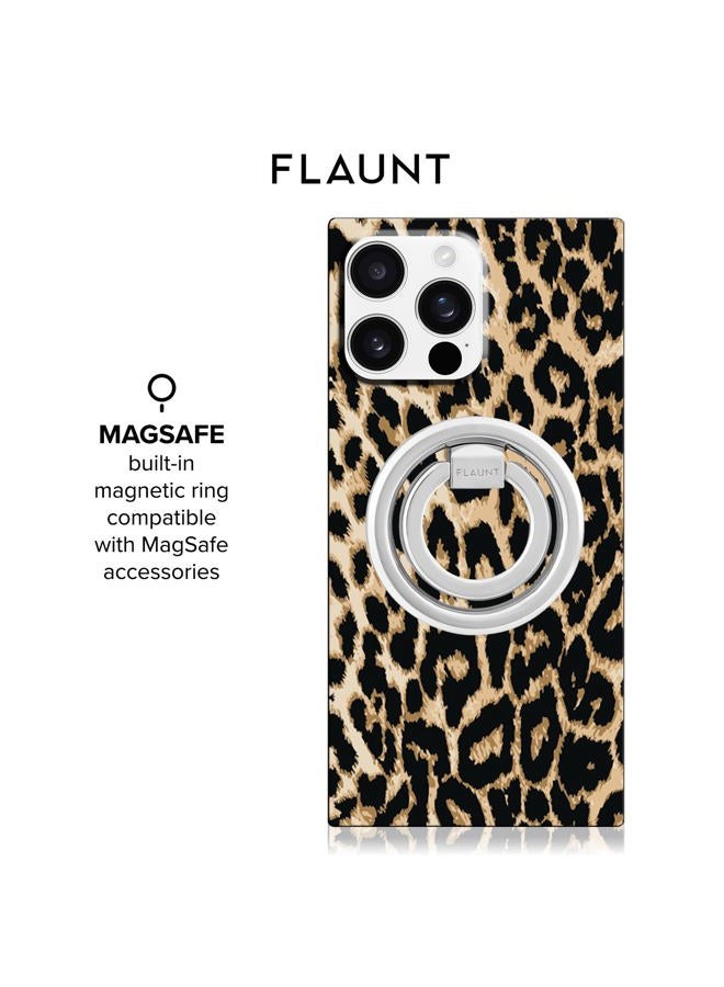FLAUNT Official Square Protective Case - Compatible with iPhone 16 Pro Max - Compatible with MagSafe & Wireless Charging - Drop-Tested & Shockproof - (Leopard Print) - Image 5
