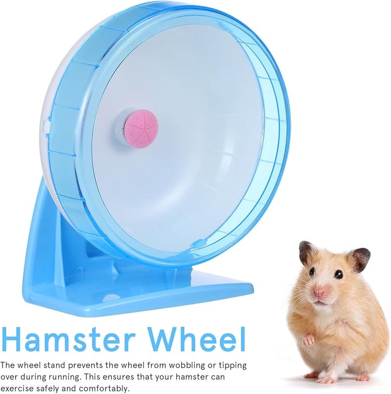 Large Silent Exercise Running Wheel 16Cm Blue For Hamsters Mice Gerbils Chinchillas - Image 5